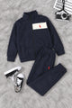Polo Elite Motion Zipper Kid's Co-Ord Set In Navy Blue