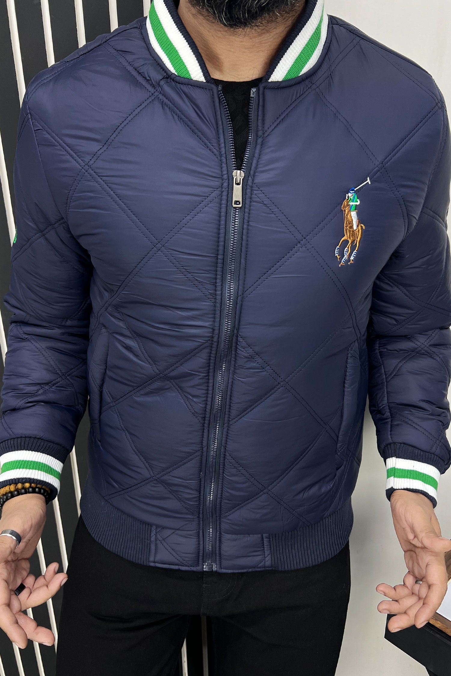 Rph Lren Polo Rib Collar Imported Puffer Jacket