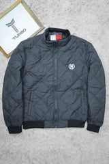 Tmy Hlfgr Warm Diamond Stitch Imported Puffer Jacket In Navy Blue