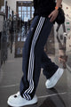 Turbo Classy Stripe Elegant Men's Trouser In Dark Navy