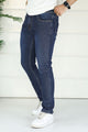 Turbo Heritage Standard Slim Fit Jeans In Navy Blue