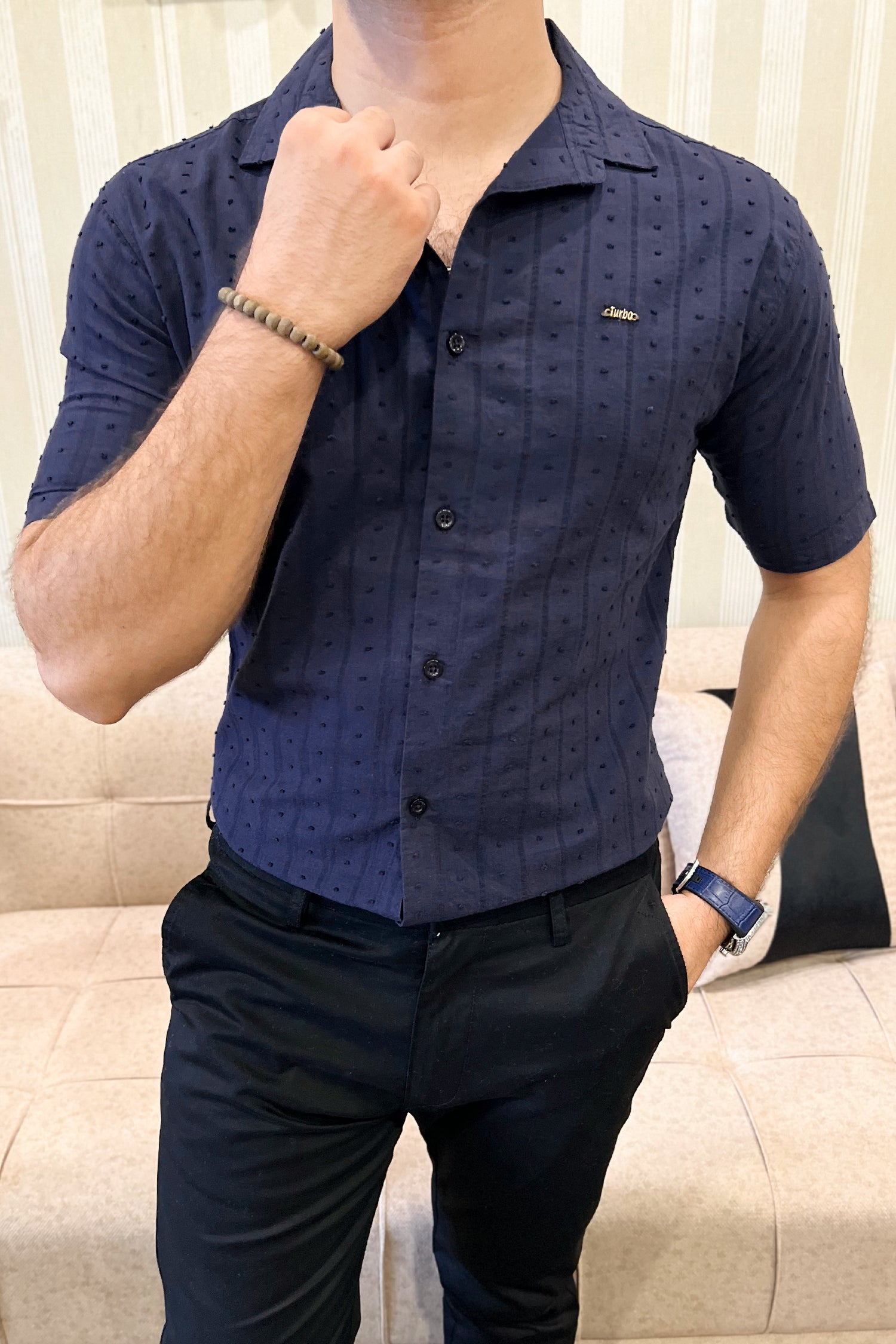 Turbo Puff Clasic Thread Casual Shirt