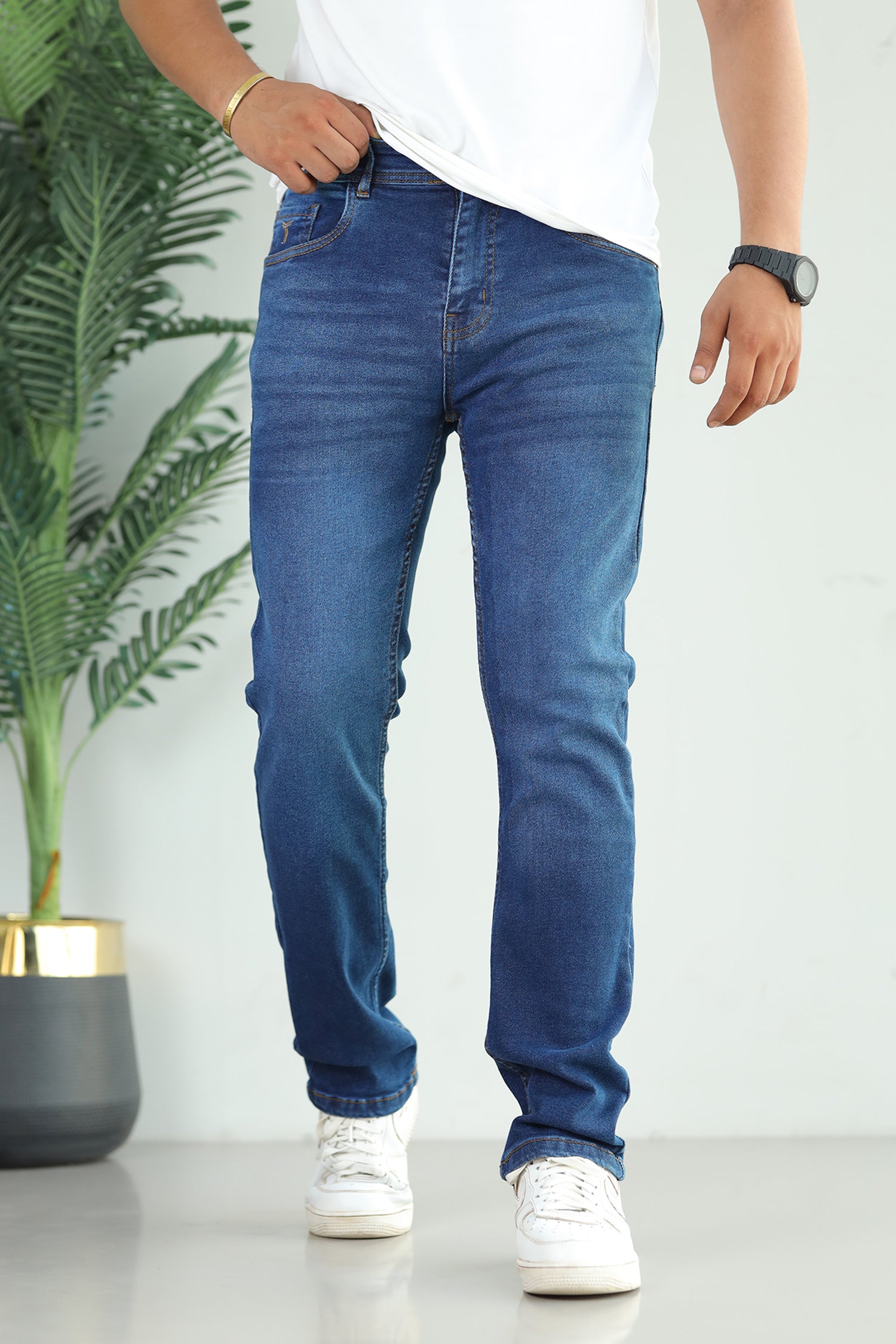 Turbo Kinetic-Move Tech Slim Fit Jeans In Navy Blue