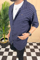Turbo Premium Lightweight Half Sleeve Casual Shirt In Navy Blue