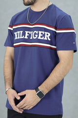 Tmy Hlfgr Global Stripe Imported Round Neck T-Shirt