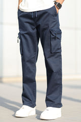 Turbo StreetFit Zip Pockets Imp Cotton Cargo Trouser Dark Navy