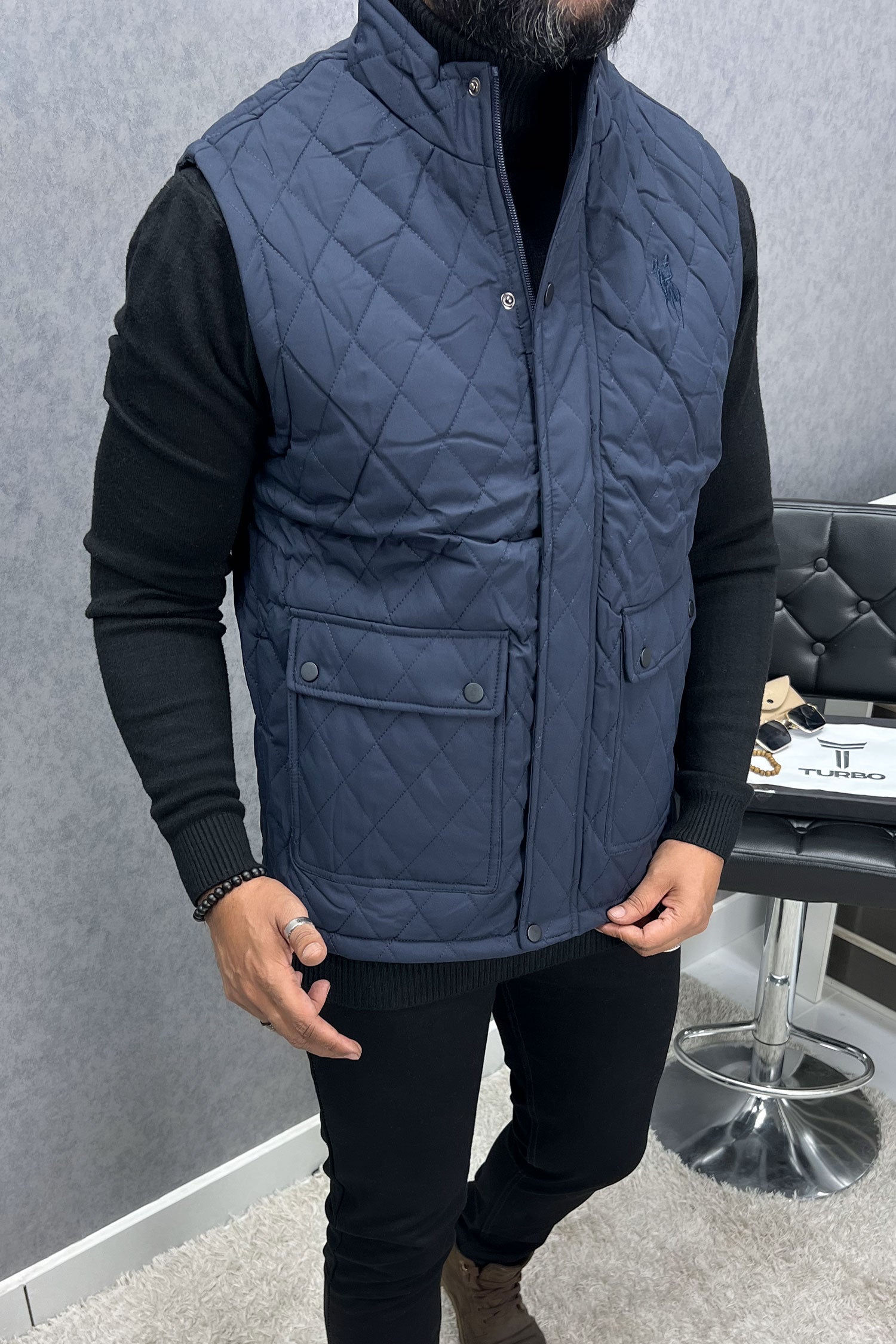 Rph Lren Polo Diamond Cut Quilted Imported Men's Gilet