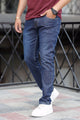 Turbo Heritage Standard Slim Fit Jeans In Navy Blue