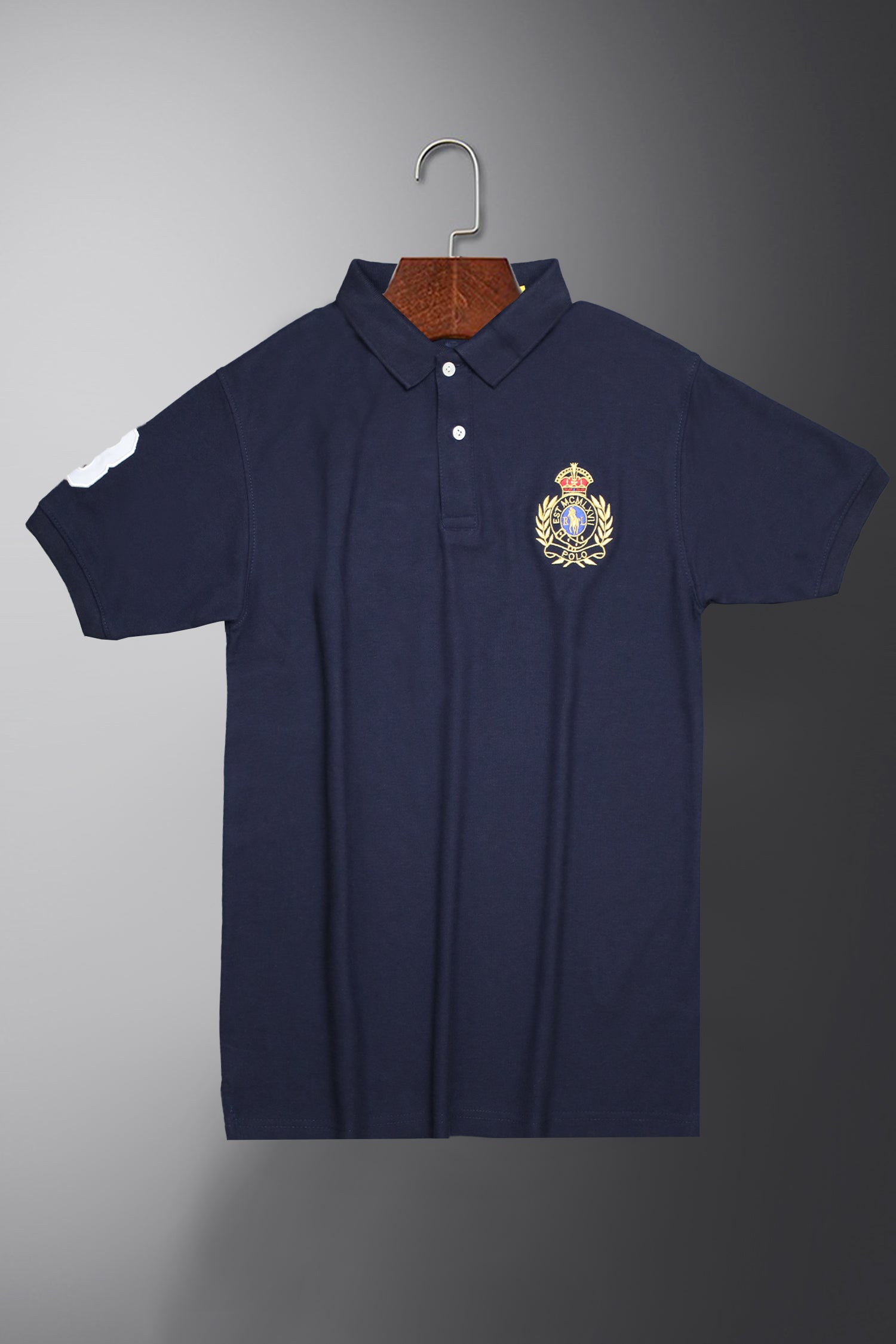 Rph Lren Polo Crest Badge Men's Polo Shirt