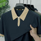 Turbo Zip-Up Neckline Design Men's Polo T-Shirt
