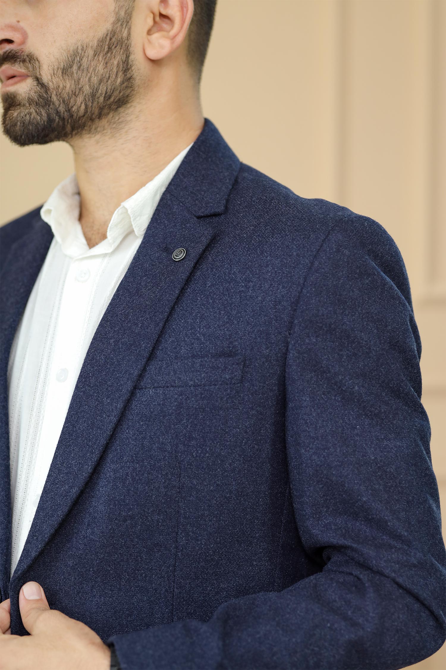 Classic Rich Self Pattern Men Blazer