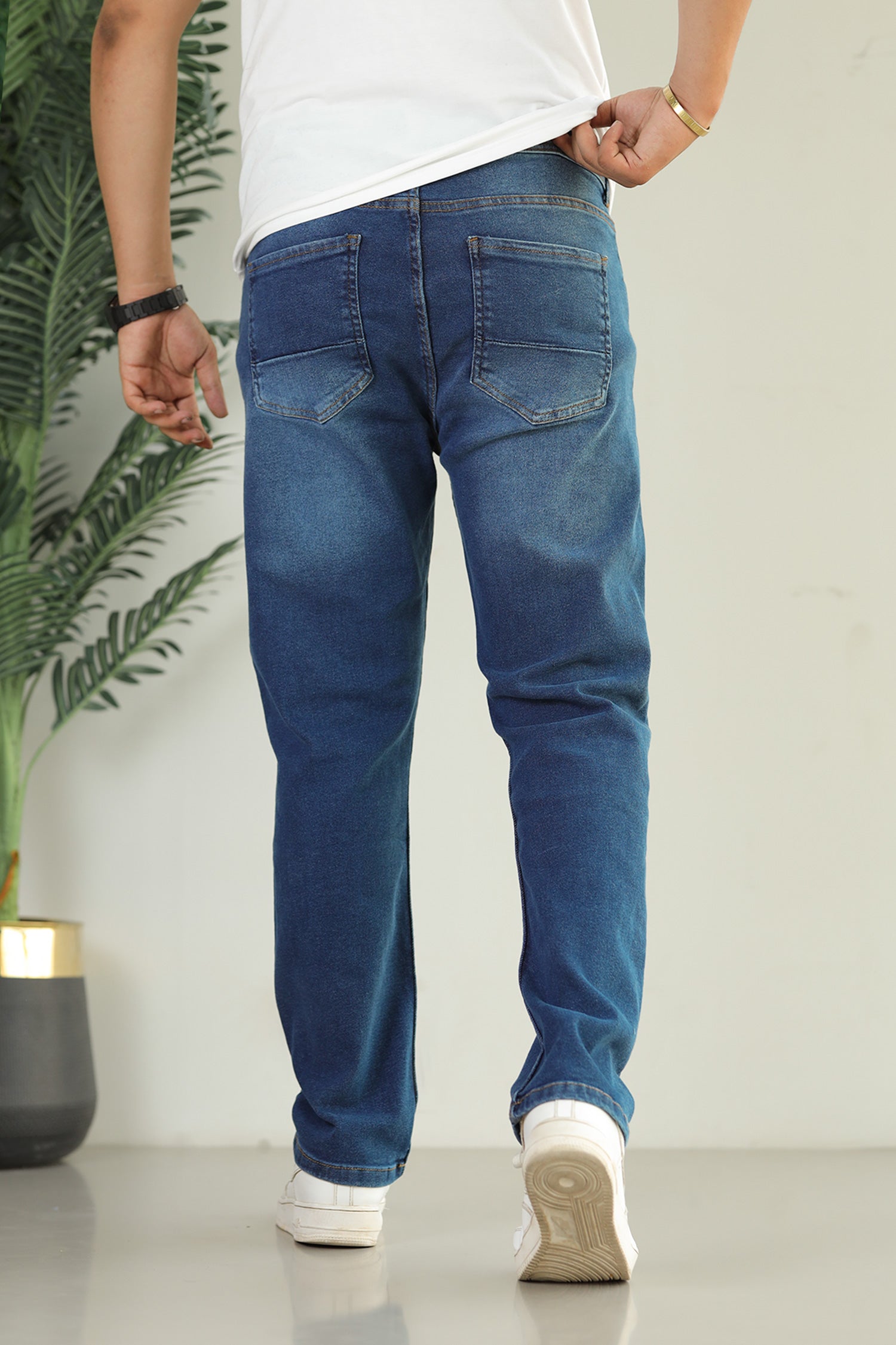 Turbo Urban Commuter Dura-Flex Slim Fit Jeans In Navy Blue