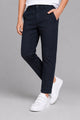 Turbo Regular Slim Fit Cotton Pant For Boys In Navy Blue