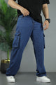 Turbo 6 Pockets Thrill Baggy Jeans In Navy Blue
