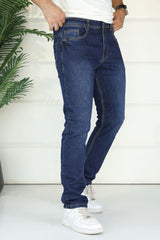 Turbo Apex-Stretch Slim Fit Jeans In Navy Blue