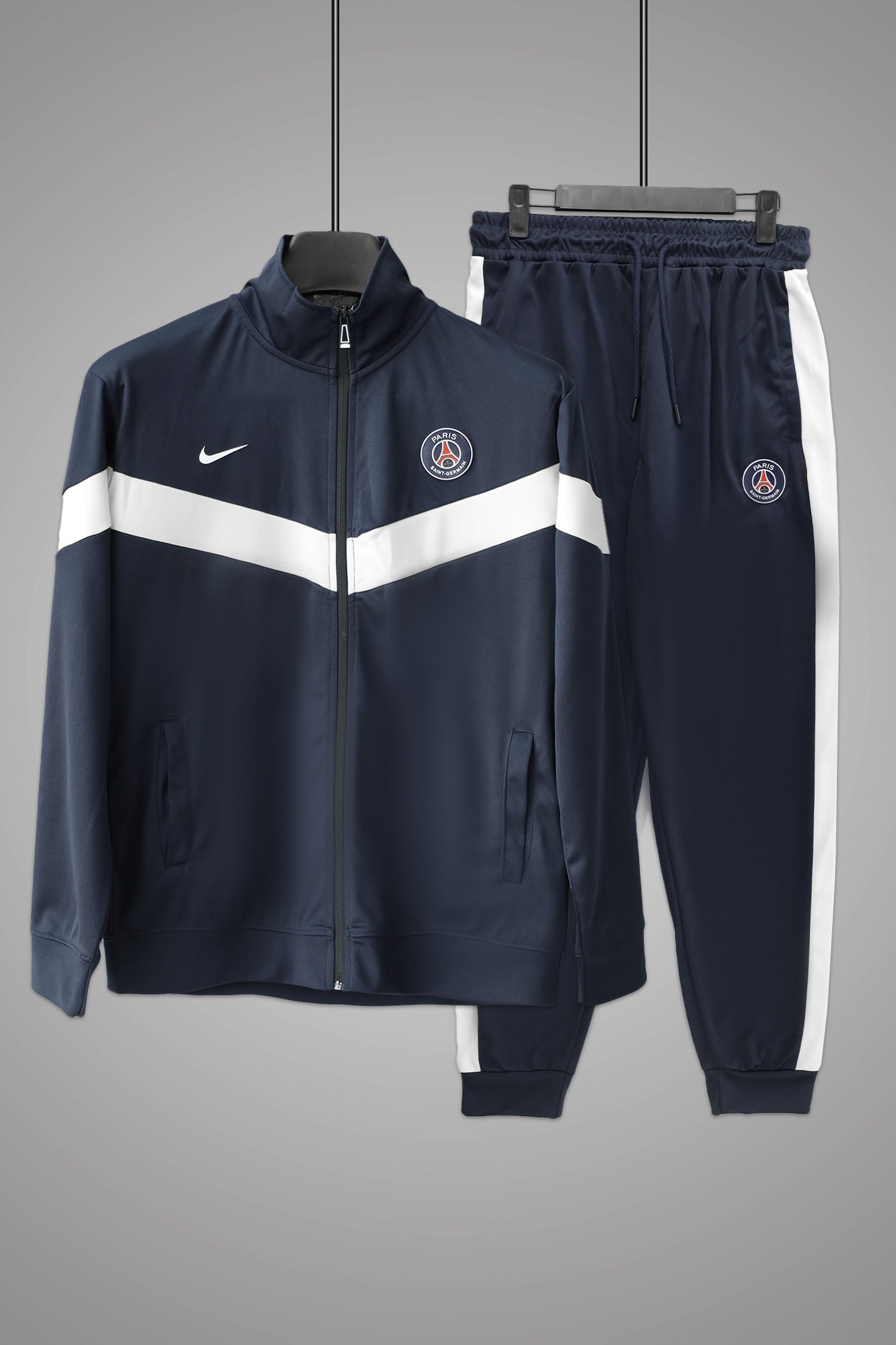 Nke Diagonal V Panel Signature Full Zipper Tracksuit