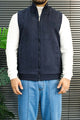 Turbo stand-up collar Imported Puffer Men's Gilet In Navy Blue