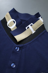 Turbo Polo Pony Badge Men's Polo Shirt In Navy Blue