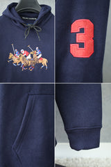 Rph Lren Triple Pony Warm Fleece Hoodie