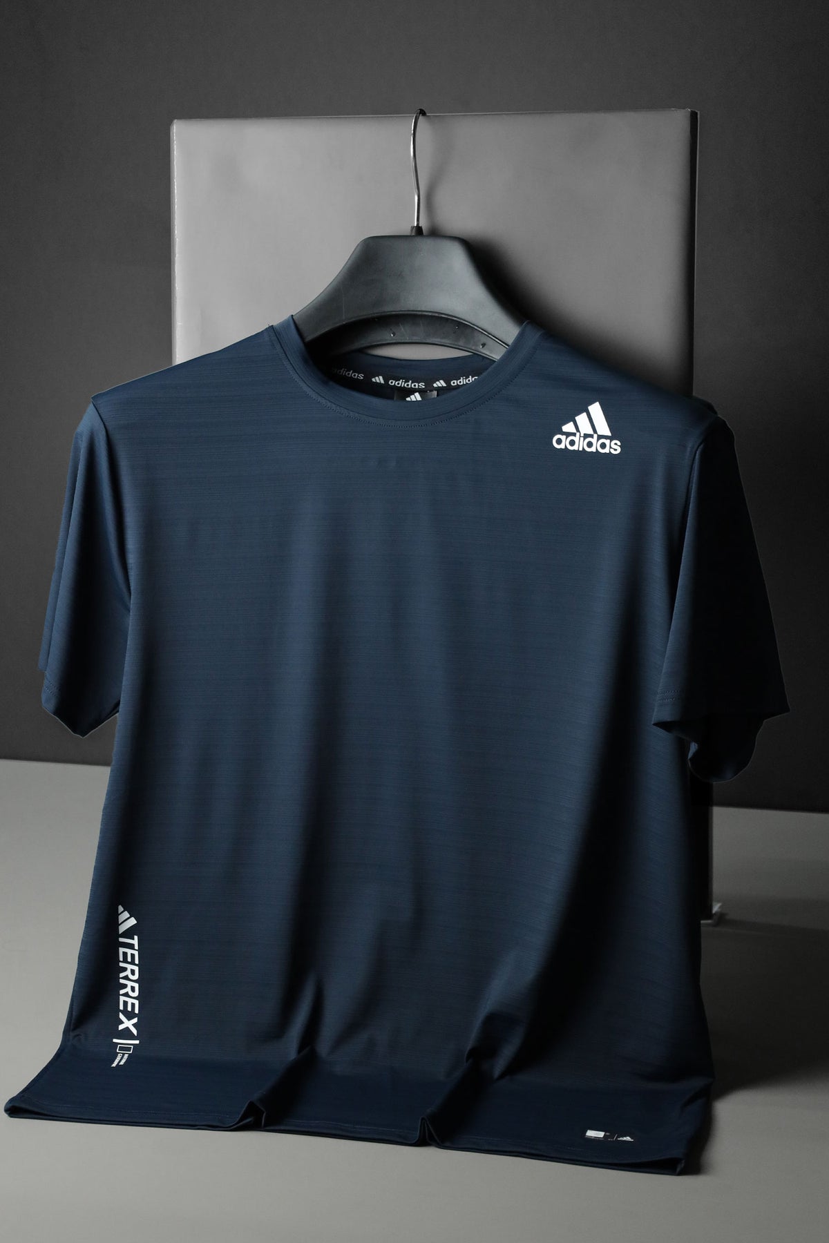 Adds Terrex NG Designed Slub Dry-Fit Tee In Navy Blue