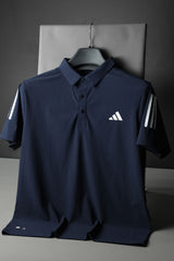 Adds Club Tennis 3-Stripes Dryfit Polo Shirt In Navy Blue