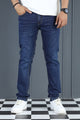 Elegant Wear Slim Fit Turbo Jeans In Navy Blue