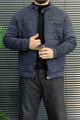 Turbo Quilted Bomber-Effect Imported Men's Suede Jacket