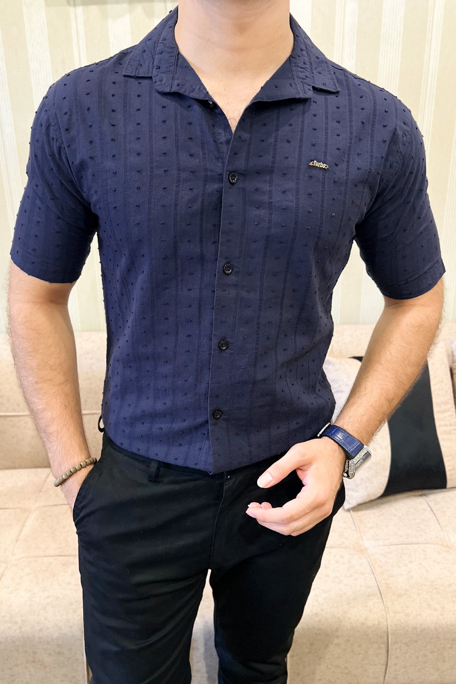 Turbo Puff Clasic Thread Casual Shirt