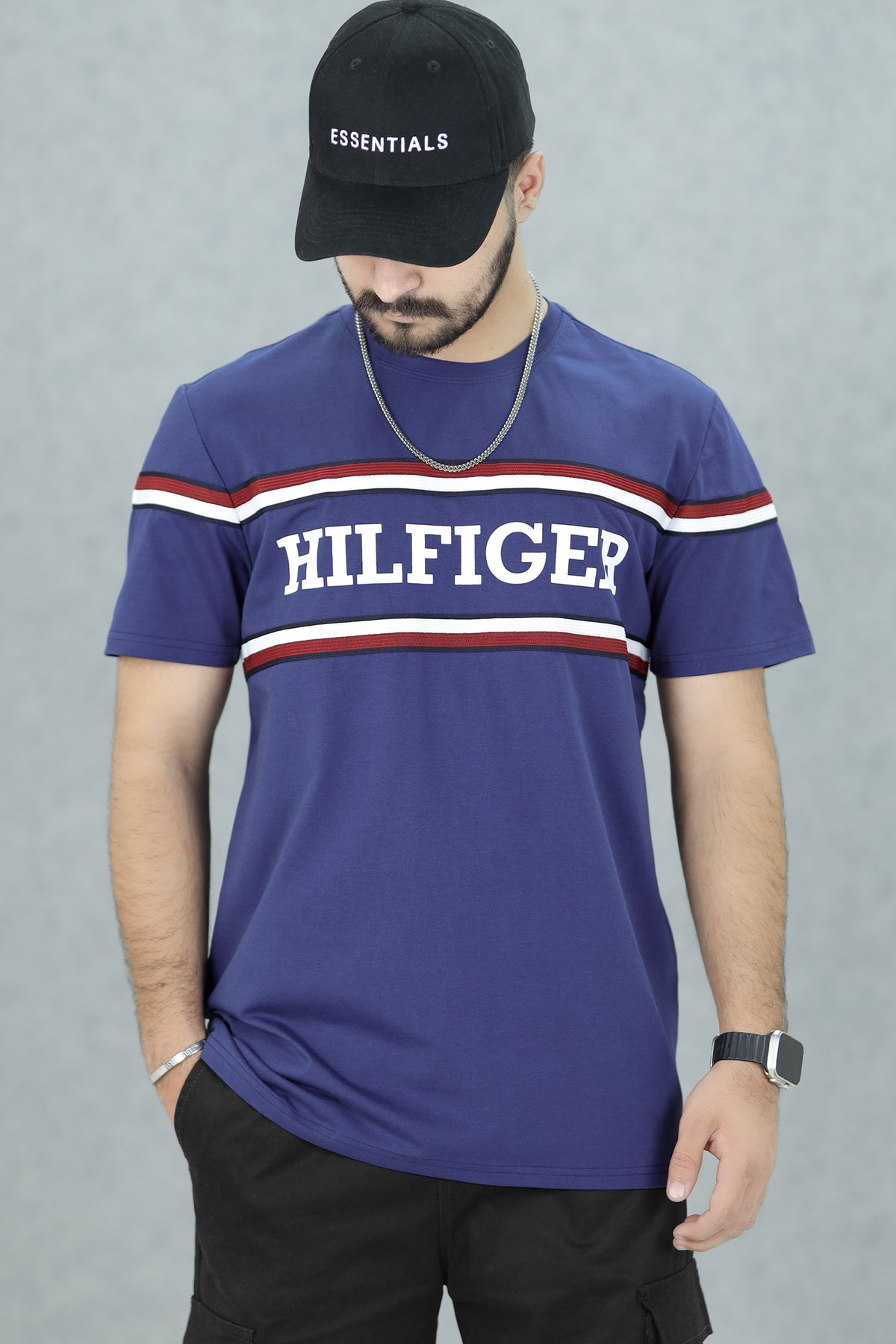 Tmy Hlfgr Global Stripe Imported Round Neck T-Shirt