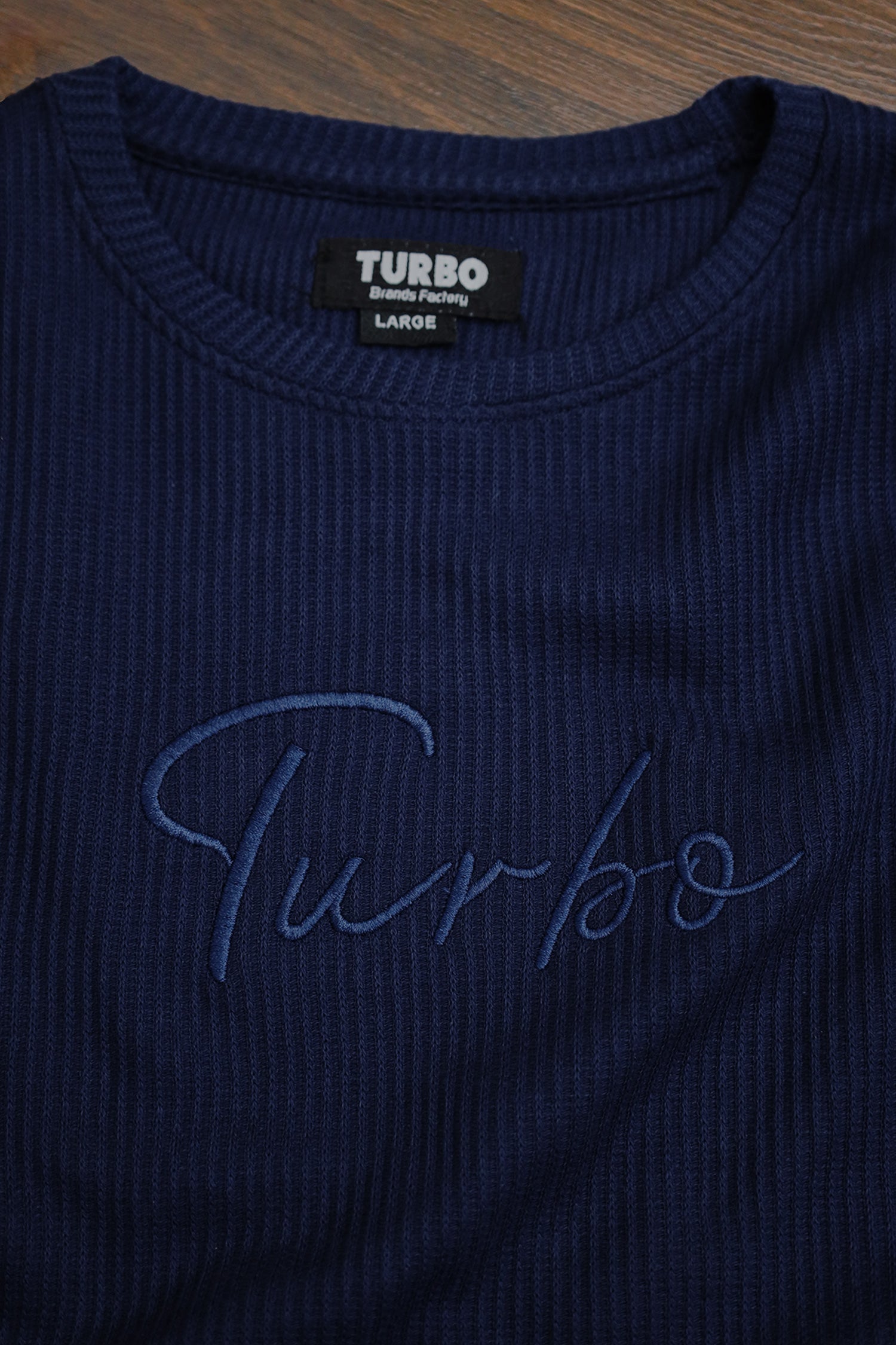 Turbo Signature Logo Round Neck Thermal Cotton Men's Sweatshirt