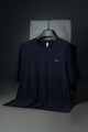 Turbo Regular-Fit Round Neck Dry-fit Shirt In Navy Blue