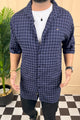 Turbo Premium Lightweight Half Sleeve Casual Shirt In Navy Blue