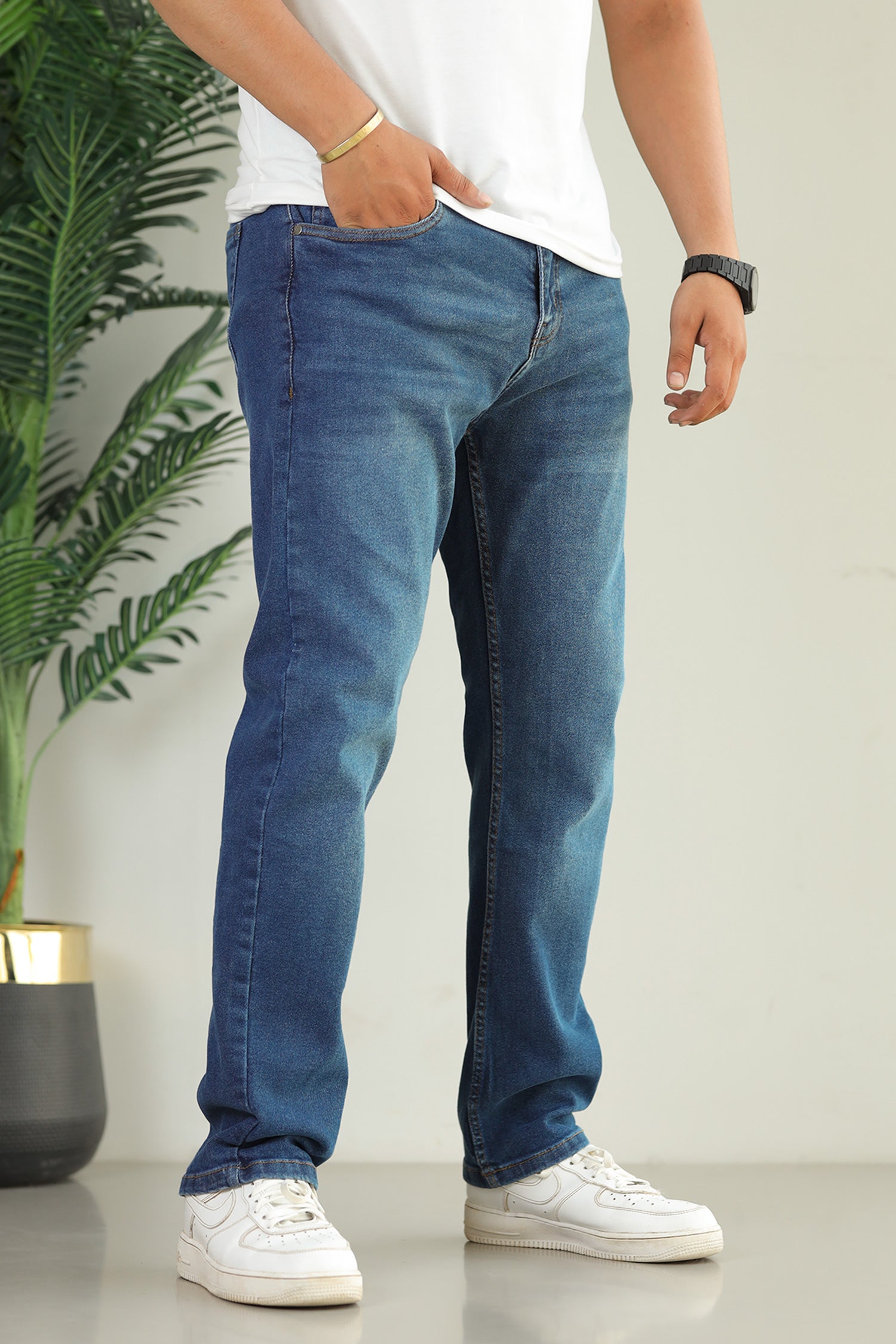 Turbo Urban Commuter Dura-Flex Slim Fit Jeans In Navy Blue