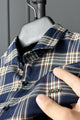 Turbo Tattersall Checkered Long Sleeve Cotton Casual Shirt