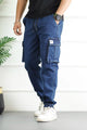 Turbo Jogging Pantalon Regular Homme Denim Jeans In Navy Blue