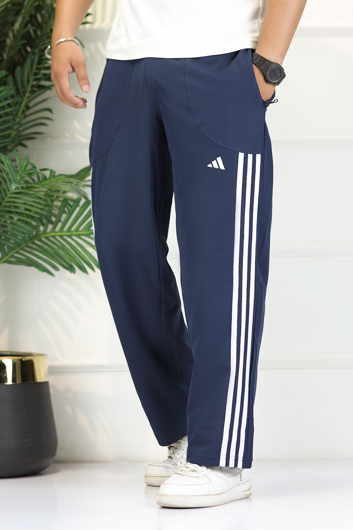 Adidas Micro-Tech Half Stripes Loose Bottom Trouser