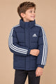 Adds Synthetic Shearling Imported Kid's Puffer Jacket In Navy Blue
