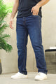 Turbo Straight-Fit Denim Jeans In Navy Blue