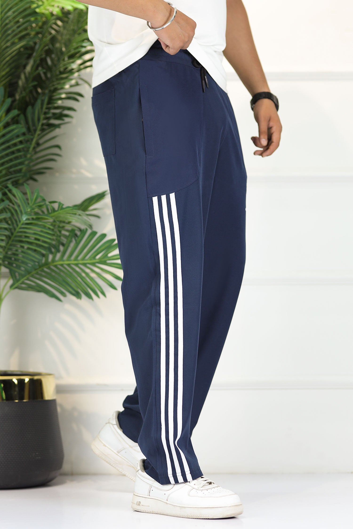 Adidas Micro-Tech Half Stripes Loose Bottom Trouser