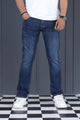 Classic Slim Fit Turbo Jeans In Navy Blue