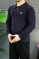 Gnt Diamond Textured Quarter-Zip Imported Men's Jumper Sweater