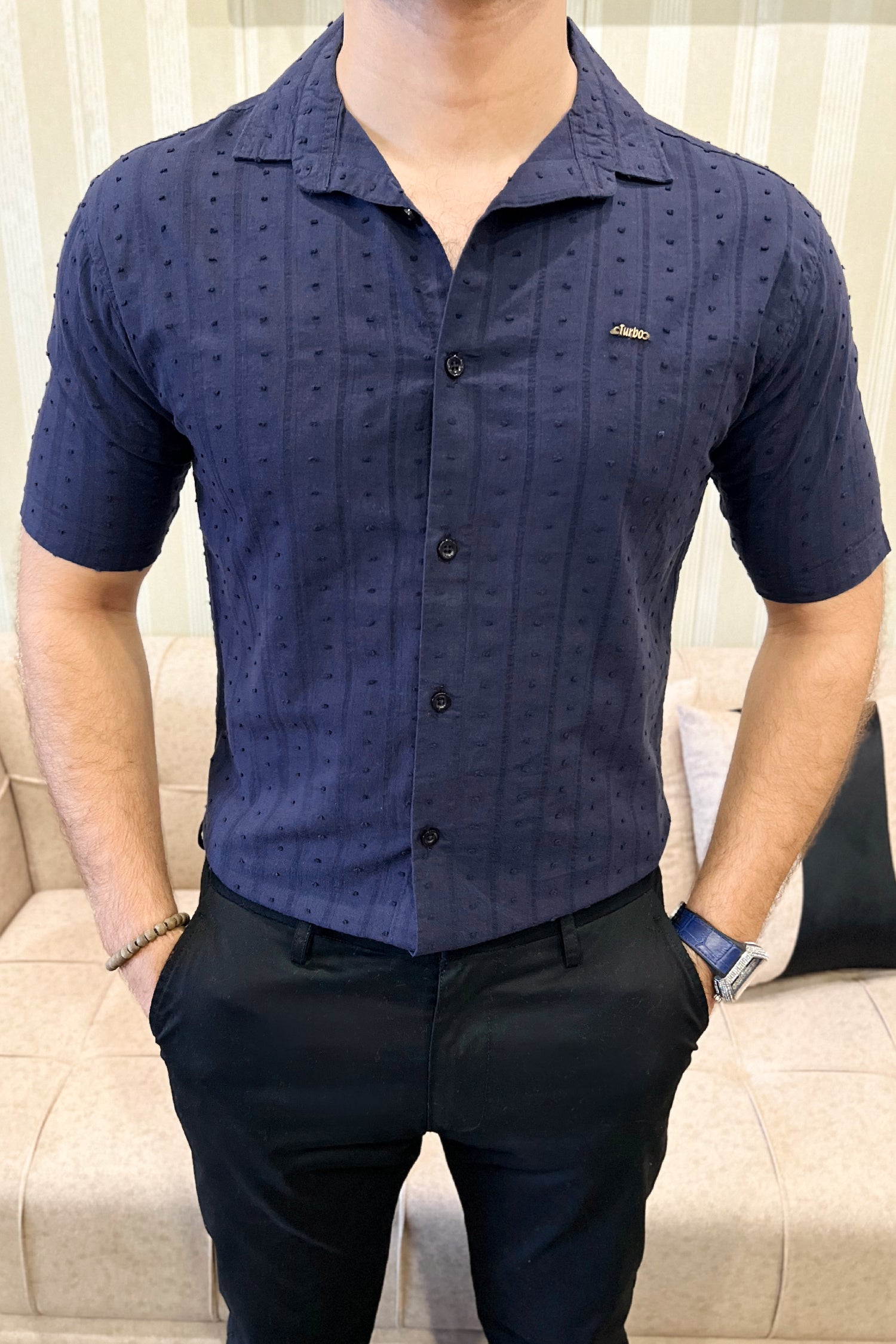 Turbo Puff Clasic Thread Casual Shirt