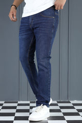 Elegant Wear Slim Fit Turbo Jeans In Navy Blue