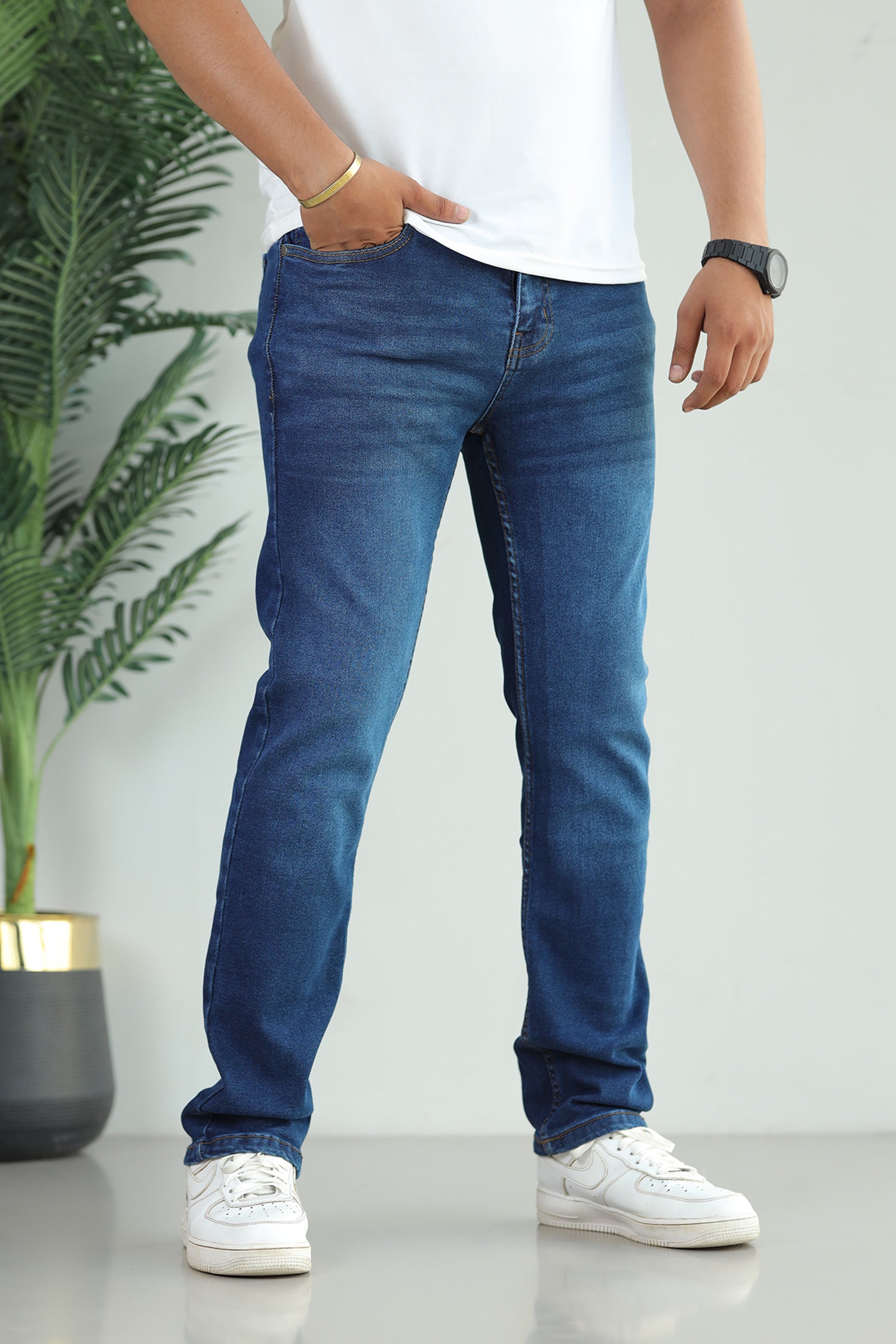 Turbo Kinetic-Move Tech Slim Fit Jeans In Navy Blue