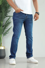 Turbo Kinetic-Move Tech Slim Fit Jeans In Navy Blue