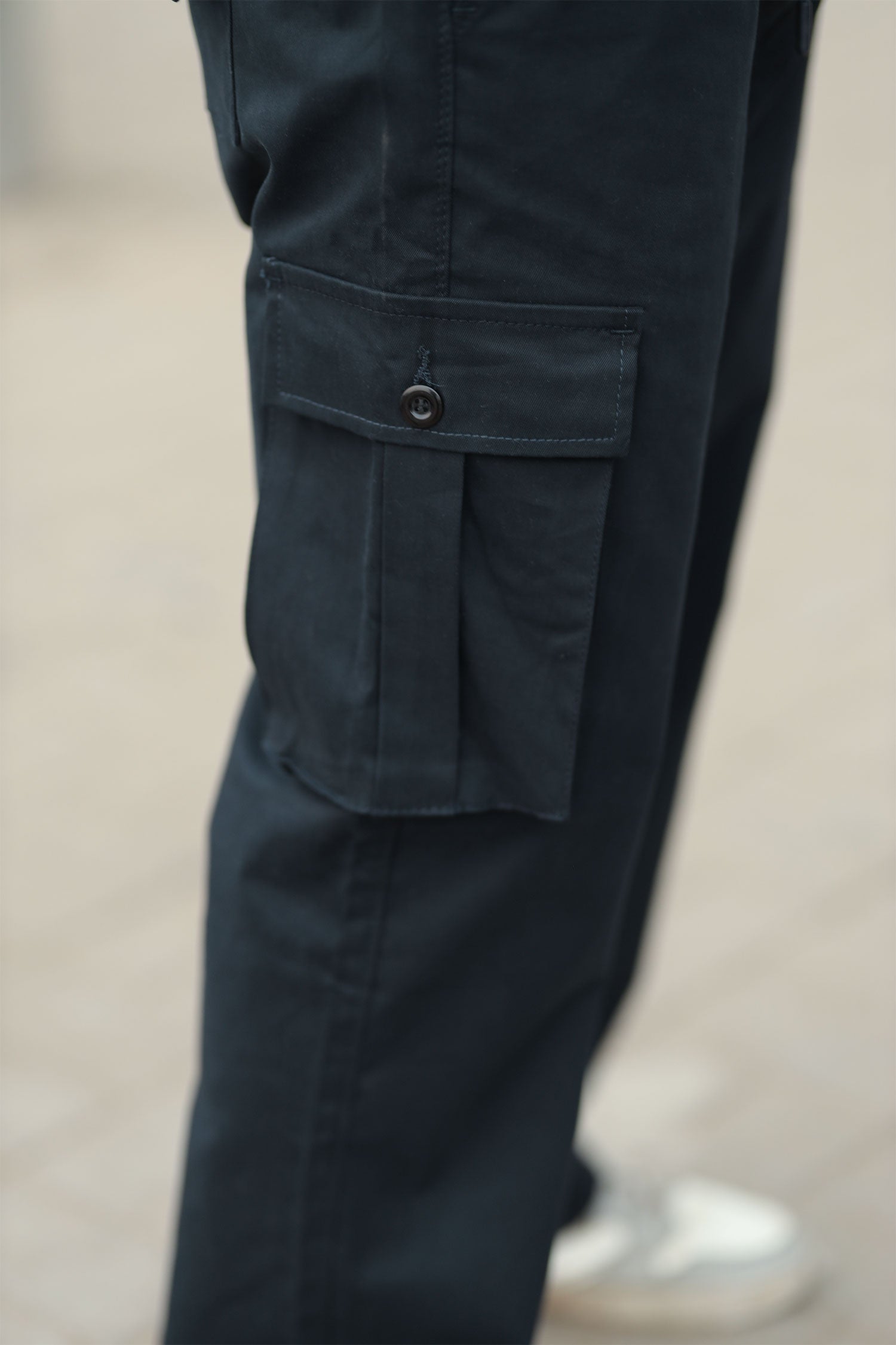 Turbo Loose Bottom Cargo Trouser Navy Blue