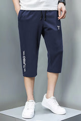 TRB Design Front Logo Print Men Shorts