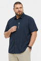 Turbo Waffle Motif Elegant Big & Tall Men's Casual Shirt