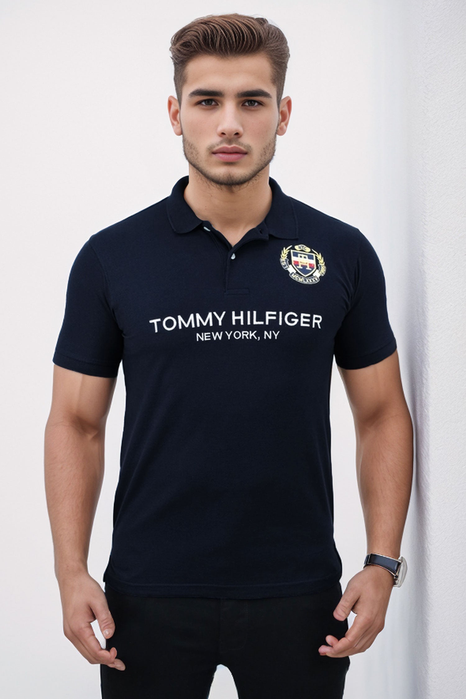 Tomy Hlfgr Icon Crest Men's Polo Shirt