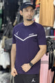 Jrdn Flight Arched Wordmark Dry-Fit Tee In Purple